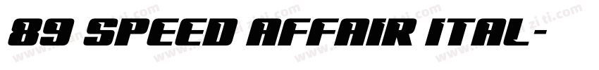 89 Speed Affair Ital字体转换
